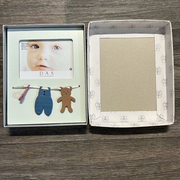 New Dax Nursery 4x3 Baby Picture Photo Frame Infant Kid Light Green Unisex Gift - Picture 2 of 7